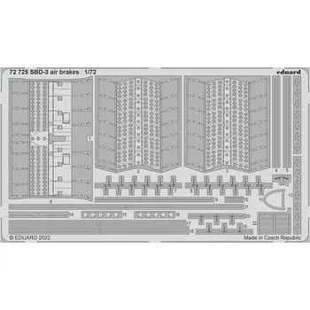 Plastikový model Eduard 1/72 SBD-3 air brakes (FLYHAWK)