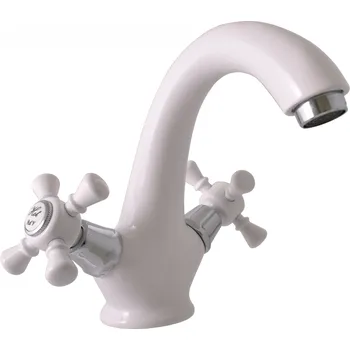 Vodovodní baterie Vodovodní baterie umyvadlová MORAVA RETRO, Barva: bílá/chrom, Rozměr: 1/2''