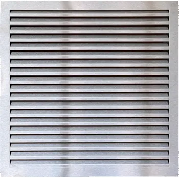 Větrací mřížka Ventilační mřížka M&D 350x350 mm nerezová (větrací mřížka 350*350 mm nerez s pevnými lamelami)