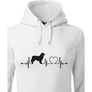 Dámská mikina Dámská mikina Český strakatý pes tep, Barva Bílá, Velikost XL, Canvas Dámská mikina Bezvatriko.cz 1155