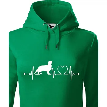 Dámská mikina Dámská mikina Kavalír King Charles španěl tep, Barva Zelená, Velikost XS, Canvas Dámská mikina Bezvatriko.cz 1167