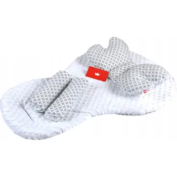 Kočárek BBL Podložka do kočárku Minky 3v1 - Bílé karo - Oboustranná