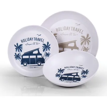 Outdoor vaření Sada melaminového nádobí HOLIDAY TRAVEL pro 2 osoby