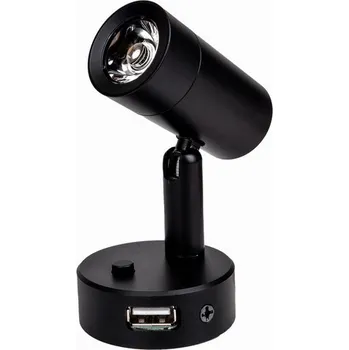 Příslušenství ke karavanu REIMO Černé LED světlo, 12V, USB port
