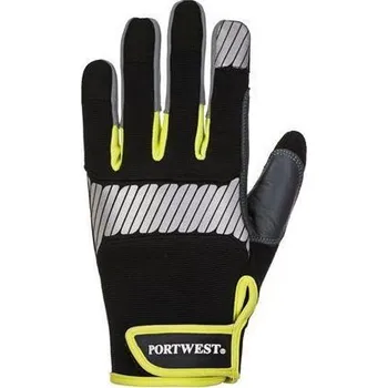 Pracovní rukavice Ochranné rukavice, černá, syntetický materiál, univerzální, velikost L