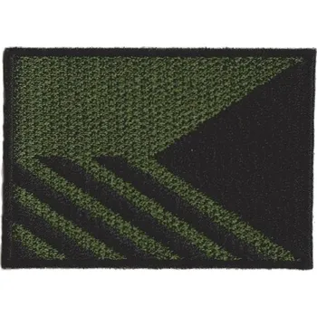 Módní doplněk NAVYS Nášivka vlajka Česká republika bojová polní velká šikmé pruhy oliv velcro zrcadlová A-15sz