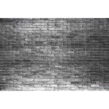 Fototapeta DIMEX | Vliesová fototapeta Šedý cihlový obklad MS-5-2661 | 375 x 250 cm | bílá, černá + Vliesová fototapeta na stěnu DIMEX Šedý cihlový obklad MS52661 v rozměru 375 x 250 cm + lepidlo zdarma