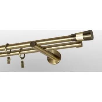 Garnýž Kovová garnýž Antik dvojitá Ø 19mm koncovka - Voleo