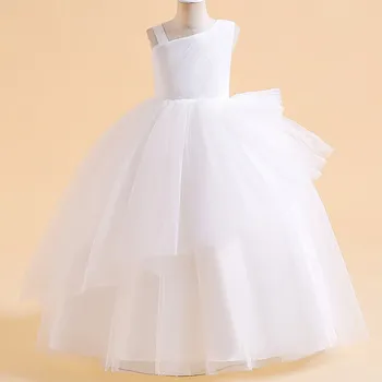 Dívčí šaty Šaty dlouhé bílé dívčí slavnostní svatební Ella