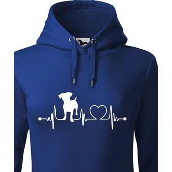 Dámská mikina Dámská mikina Jack Russell teriér tep, Barva Modrá, Velikost S, Canvas Dámská mikina Bezvatriko.cz 1164