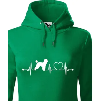 Dámská mikina Dámská mikina Pudl tep, Barva Zelená, Velikost M, Canvas Dámská mikina Bezvatriko.cz 1185