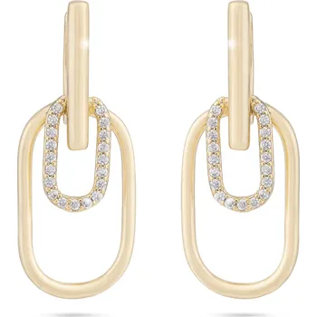 Náušnice biju Visací náušnice s oválky se zirkony 2477