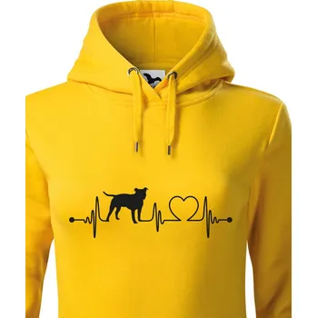 Dámská mikina Dámská mikina Stafordšírsky bulteriér tep, Barva Žlutá, Velikost S, Canvas Dámská mikina Bezvatriko.cz 1016