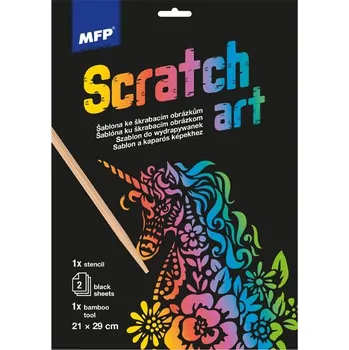 omalovánky MFP škrabací obrázek šablona A4 Unicorn 21x29cm + 2 listy 1032220