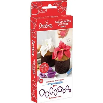 Set pro výrobu fondánových kytiček Winter 9 ks