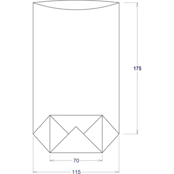 Sáček na potraviny Sáček celofánový 115x175 mm, PP, s křížovým dnem, 100 ks