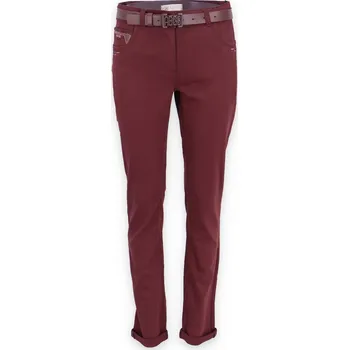 Dámské kalhoty Kalhoty klasické Abgs 3867-1 barva: červená-bordó, velikost: 40