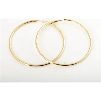 Náušnice Dámské stříbrné pozlacené náušnice kruhy 55 mm STNAU0806F