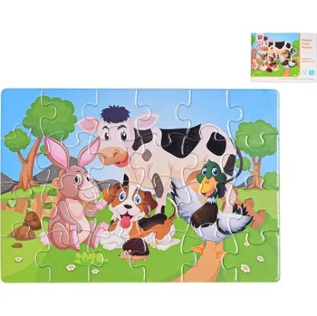 Puzzle dětské 25x17,5cm zvířátka 24dílků v krabičce