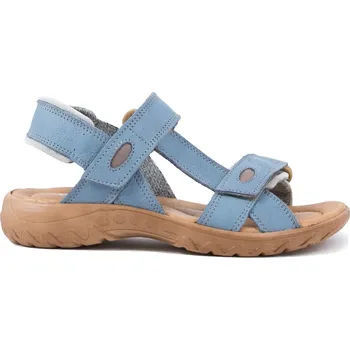Dámské sandále Letní modré kožené sandálky N 168 -21RU 37