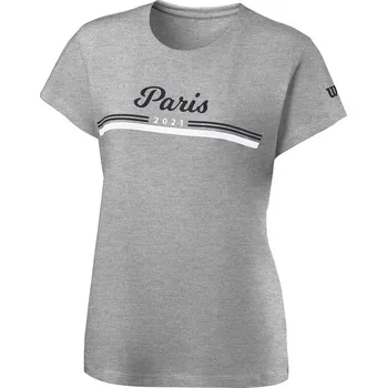 Pánské tričko Wilson W Paris Tech Tee heather grey S