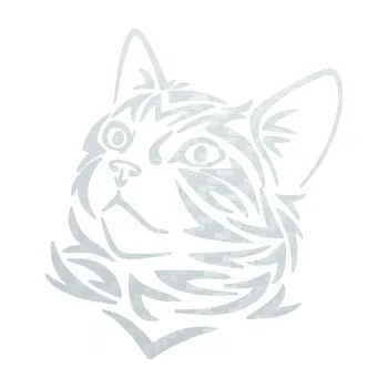 Samolepící dekorace SAMOLEPKA Kočka 028 levá hlavička (51 - 3D karbon bílý) NA AUTO, NÁLEPKA, FÓLIE, POLEP, TUNING, VLASTNÍ TEXT, TISK, AUTOSAMOLEPKY.cz, POLEPY, OBRÁZEK, LOGO, SAMOLEPKY