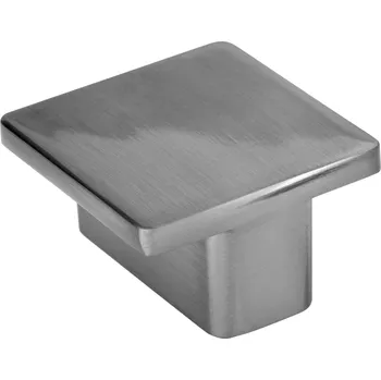 Nábytkové kování Walteco Nábytkový knopek Adrian 37x37mm, broušený saténový nikl