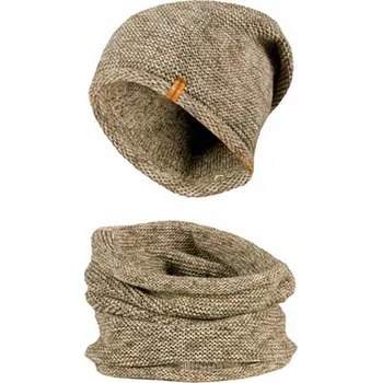 Čepice Dámský zimní set Mark - čepice a tunel, hnědých tónů