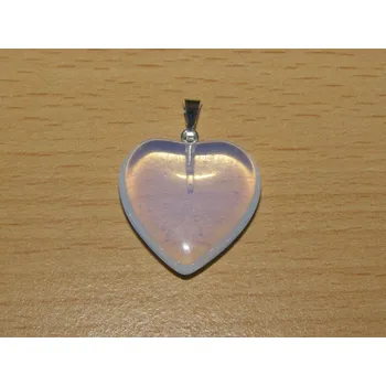Drahý kámen Měsíční kámen - Přívěsek - srdíčko větší - kpsv37
