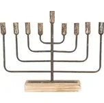 Kovový vintage svícen na 9 svíček - 59*11*48 cm