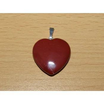 Drahý kámen Jaspis mookait - Přívěsek srdíčko větší - kpsv35