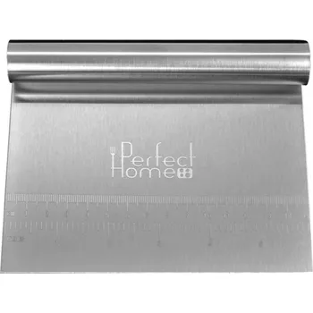 Kuchyňská stěrka PERFECT HOME Stěrka pekařská nerezová 15 x 12 cm stříbrná