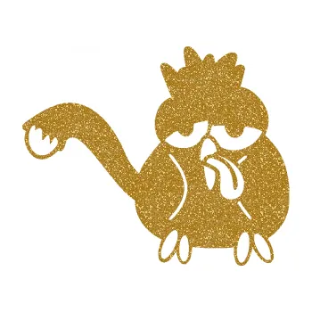 Samolepicí dekorace na vozidlo Oškubaný ptáček pravá (92 - Ultra Metalic zlatá) SAMOLEPKA NA AUTO, NÁLEPKA, FÓLIE, POLEP, TUNING, VLASTNÍ TEXT, TISK, AUTOSAMOLEPKY.cz, POLEPY, OBRÁZEK, LOGO, 3D STICKERS