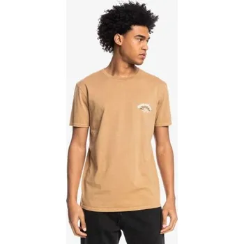 Pánské tričko TRIKO QUIKSILVER ON SCRIPT S/S - hnědá - M + při osobním odběru 645 Kč