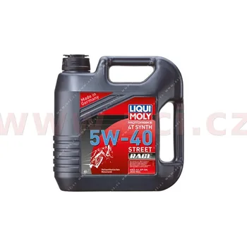 Motorový olej LIQUI MOLY Motorbike 4T Synth 5W40 Street Race, plně syntetický motorový olej 4 l