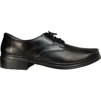 Pánské polobotky S 868-001 pánské zdravotní černé polobotky z kůže 41