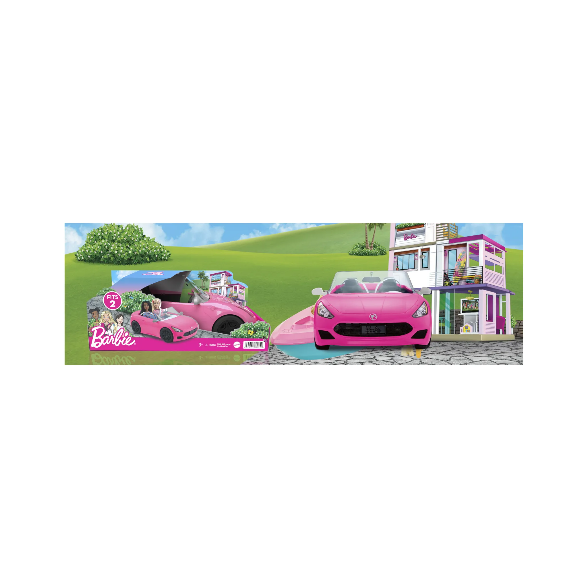 Fotografie 11 - Doplněk pro panenku Barbie Stylový kabriolet HBT92