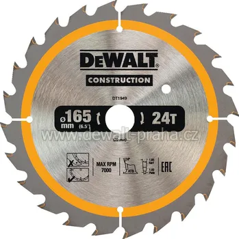 Pilový kotouč DeWALT Construction DT1949-QZ 165 x 20 mm 24 zubů