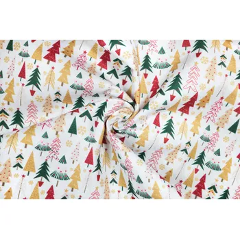 Filc vánoční stromky na bílé