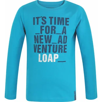 Chlapecké tričko Dětské triko LOAP BINUS CLK2284 MODRÁ 112-116