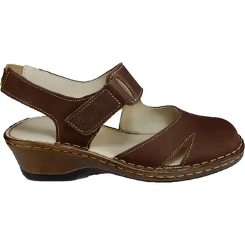 Dámské sandále 1505 - 40V zdravotní obuv/sandály na klínku s patním páskem 38