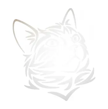 Samolepící dekorace SAMOLEPKA Kočka 028 pravá hlavička (82 - odrazková reflexní bílá) NA AUTO, NÁLEPKA, FÓLIE, POLEP, TUNING, VLASTNÍ TEXT, TISK, AUTOSAMOLEPKY.cz, POLEPY, OBRÁZEK, LOGO, SAMOLEPKY