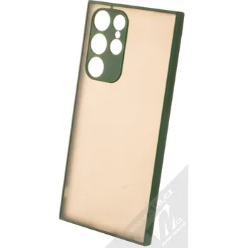 Pouzdro na mobilní telefon 1Mcz Solid Bumper ochranný kryt pro Samsung Galaxy S22 Ultra 5G tmavě zelená (dark green)
