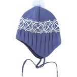 Dětská pletená merino čepice Kama B92 tm. modrá obvod hlavy 38-42 cm