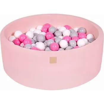 Hra na zahradu MeowBaby Suchý bazének s míčky 90x30cm s 200 míčky, růžová: bílá, šedá, růžová