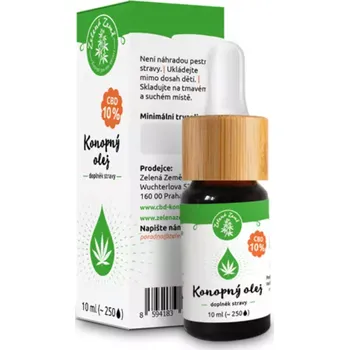 CBD Zelená Země CBD Konopný olej 10%, 10 ml., exp. 11/24