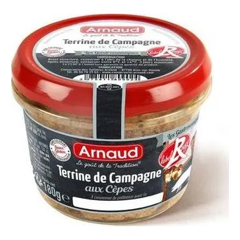 Farmářská terina s hříbkem LABEL ROUGE ve skle 180g Arnaud