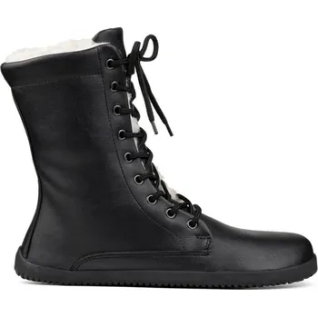 Dámská obuv Ahinsa shoes Barefoot zimní vysoké boty Ahinsa Jaya - černé 38