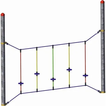 Hra na zahradu BERGER – HUCK Fun parkur 2010 Šplhací hra - malé talíře“, pro akátové sloupky