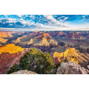 Fototapeta DIMEX | Vliesová fototapeta Grand Canyon MS-5-1623 | 375 x 250 cm| zelená, modrá, oranžová, šedá + Vliesová fototapeta na stěnu DIMEX Grand Canyon MS51623 v rozměru 375 x 250 cm + lepidlo zdarma